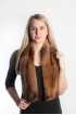 Polecat fur scarf - dark